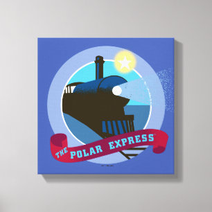 The Polar Express Vintage Train Badge Canvas Print