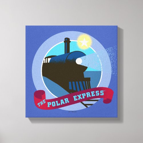 The Polar Express  Vintage Train Badge Canvas Print