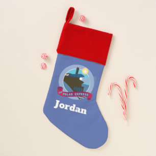 The Polar Express Vintage Train Badge Christmas Stocking