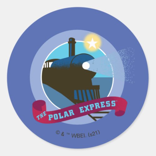 The Polar Express  Vintage Train Badge Classic Round Sticker