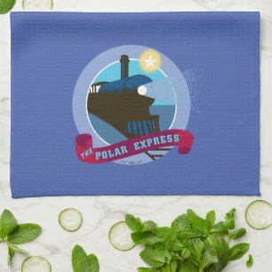 The Polar Express Vintage Train Badge Kitchen Towel