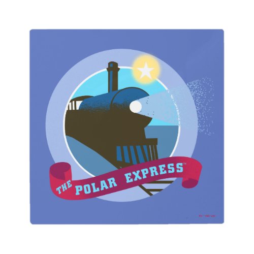 The Polar Express  Vintage Train Badge Metal Print