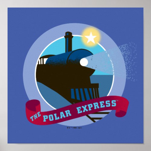 The Polar Express  Vintage Train Badge Poster