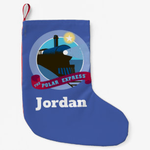 The Polar Express Vintage Train Badge Small Christmas Stocking