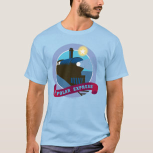 The Polar Express   Vintage Train Badge T-Shirt