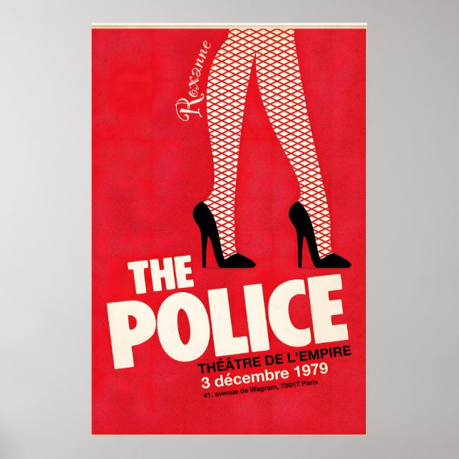 The Police Live in Paris Roxanne Poster (Front)