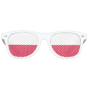 The Polish colour   Flag of Poland Retro Sunglasses