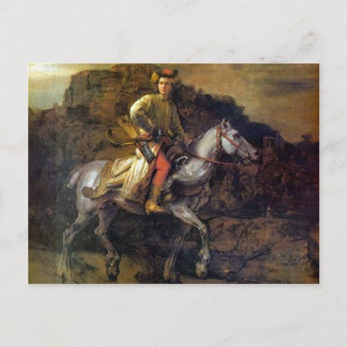 The Polish Rider by Rembrandt Harmenszoon van Rijn Postcard