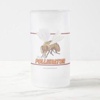 The Pollenator... Frosted Glass Beer Mug