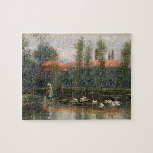 The Pond of William Morris Works at Merton Abbey  Jigsaw Puzzle