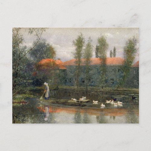 The Pond of William Morris Works at Merton Abbey  Postcard