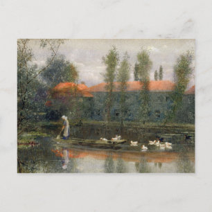 The Pond of William Morris Works at Merton Abbey ( Postcard