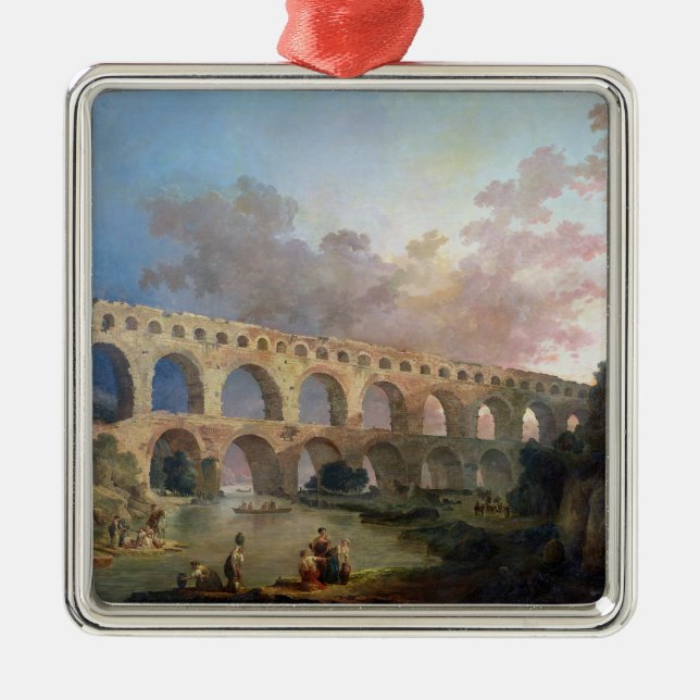 The Pont du Gard, Nimes, c.1786 Metal Ornament (Front)