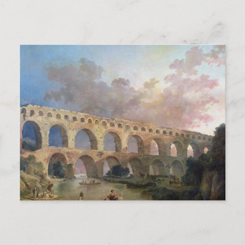 The Pont du Gard Nimes c1786 Postcard