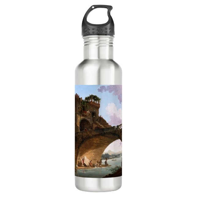 The Ponte Salario by Hubert Robert Stainless Steel Water Bottle (Front)