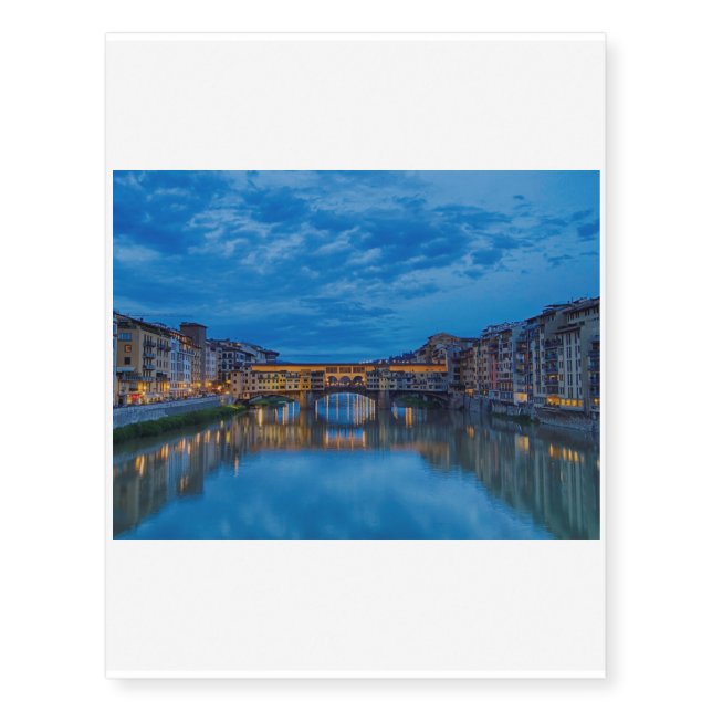 The Ponte Vecchio in Florence Temporary Tattoos (Front)