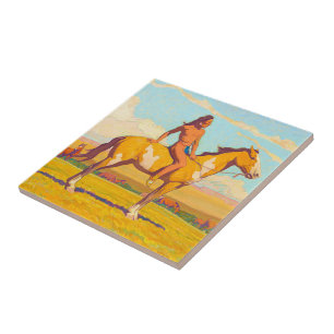 The Pony Boy, 1920 by Maynard Dixon Ceramic Tile