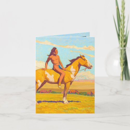 The Pony Boy 1920 by Maynard Dixon Thank You Card
