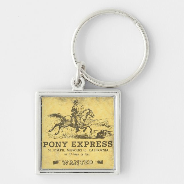 The Pony Express Wanted Poster: American History Keychain (Front)