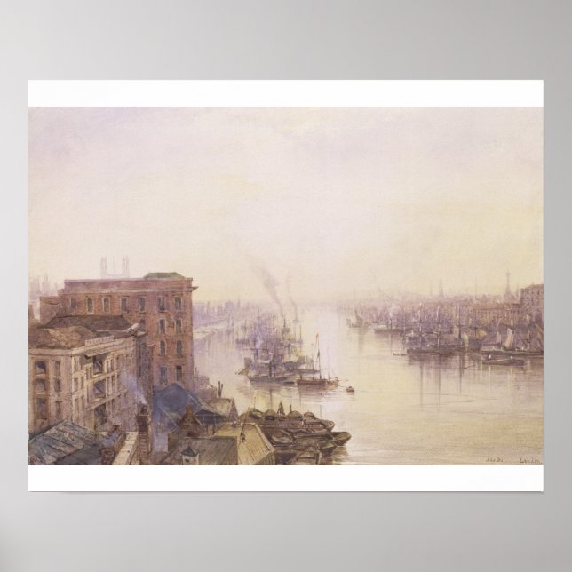 The Pool from the Adelaide Hotel, London Bridge Poster (Front)