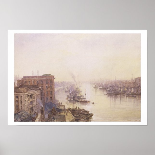 The Pool from the Adelaide Hotel, London Bridge Poster (Front)