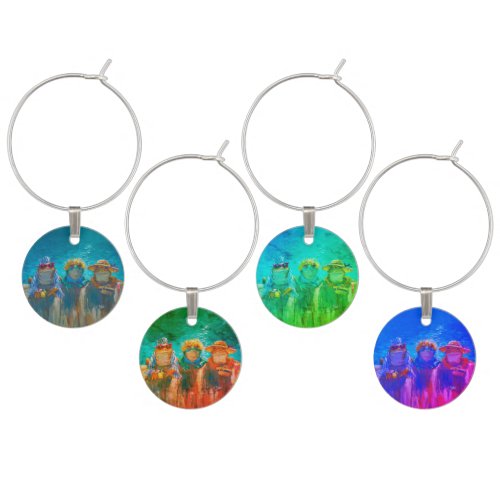 "The Pool Girls" Wine Charm