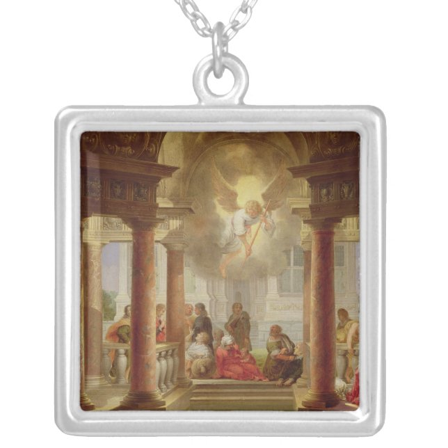 The Pool of Bethesda, 1645 Silver Plated Necklace (Front)