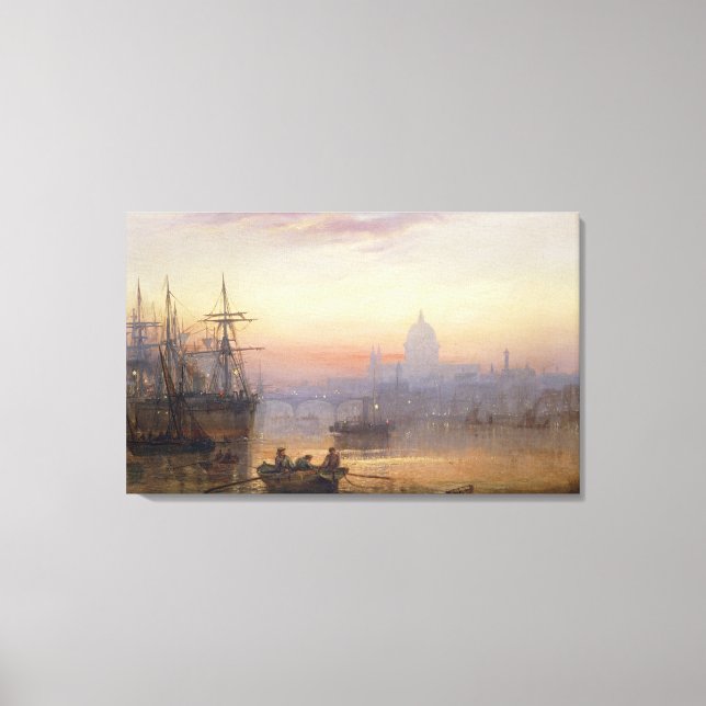 The Pool of London at Sundown, 1876 Canvas Print (Front)