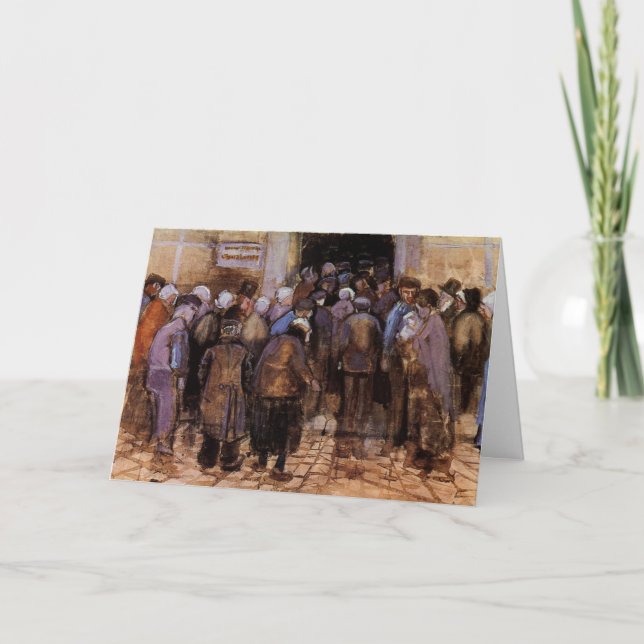The Poor and Money by Vincent van Gogh Card (Front)