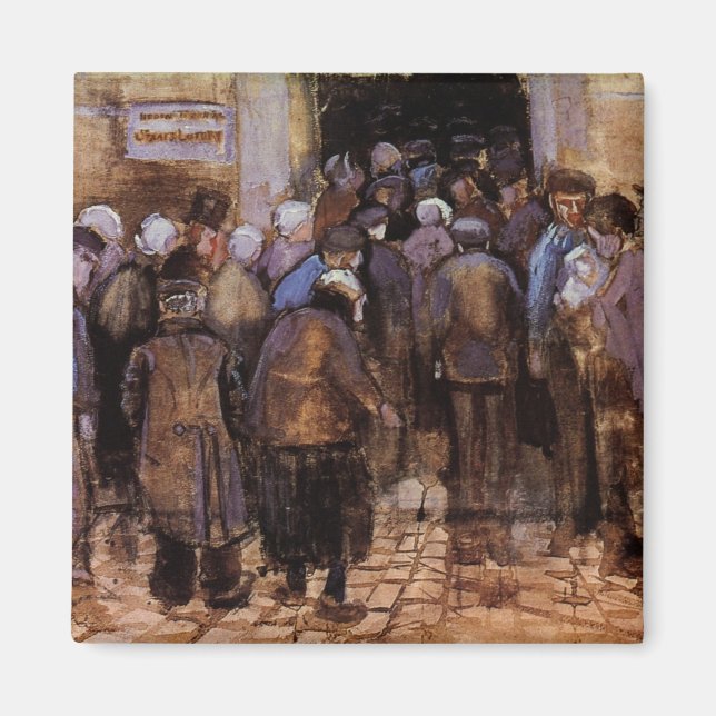 The Poor and Money by Vincent van Gogh Magnet (Front)