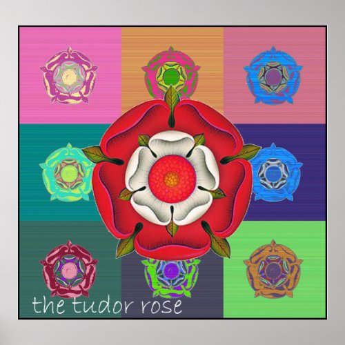 The Pop Art Tudor Rose Poster