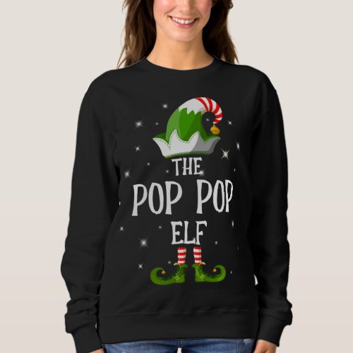 The Pop Pop Elf Family Matching Group Christmas Sweatshirt