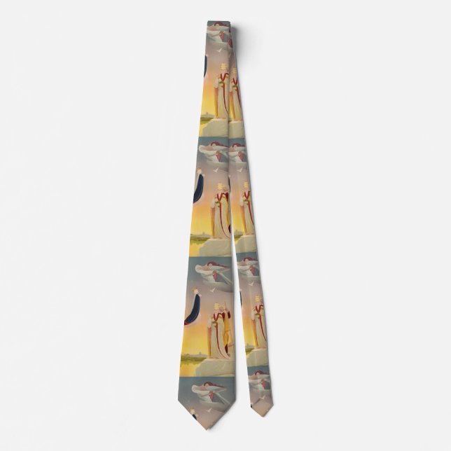 The Pope of Rome, Virgin Mary and Jesus Neck Tie (Front)