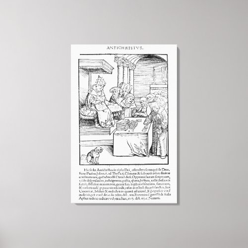 The Pope selling Indulgences Canvas Print