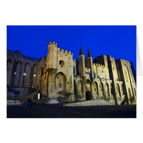 The Popes Palace in Avignon at sunset Built 2