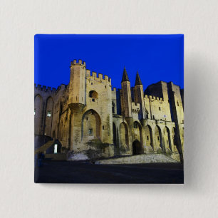 The Pope's Palace in Avignon at sunset. Built 2 Button