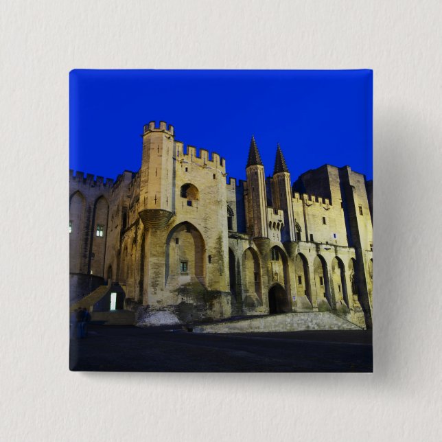 The Pope's Palace in Avignon at sunset. Built 2 Button (Front)
