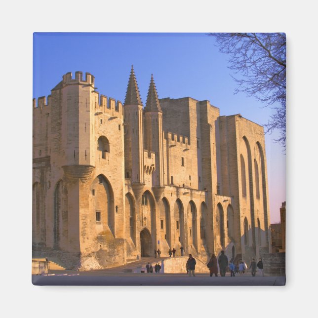 The Pope's Palace in Avignon with people Magnet (Front)