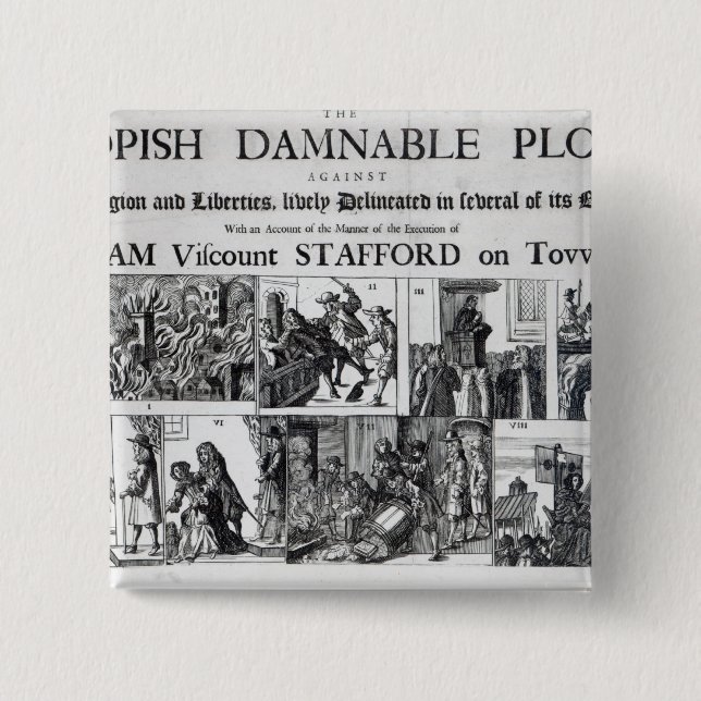 The Popish Damnable Pinback Button (Front)