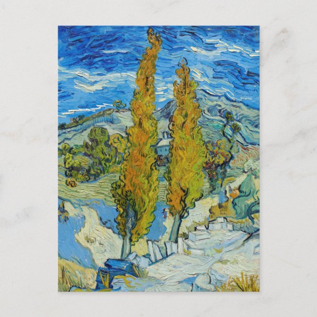 The Poplars at Saint-Rémy, 1889 Vincent Van Gogh Postcard (Front)