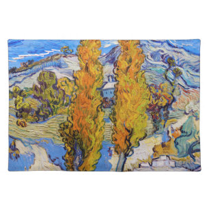The Poplars at Saint-Rémy, Van Gogh Cloth Placemat
