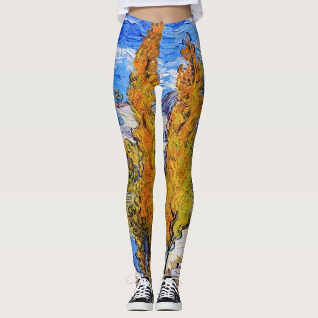 The Poplars at Saint-Rémy, Van Gogh Leggings (Front)