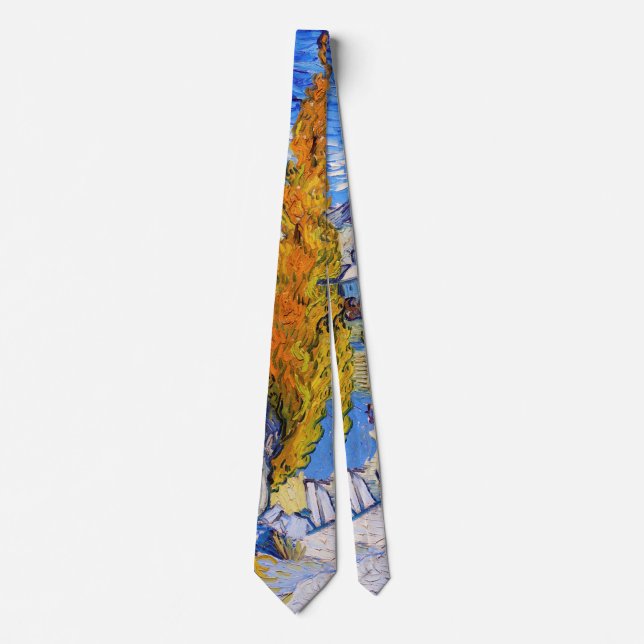 The Poplars at Saint-Rémy, Van Gogh Neck Tie (Front)