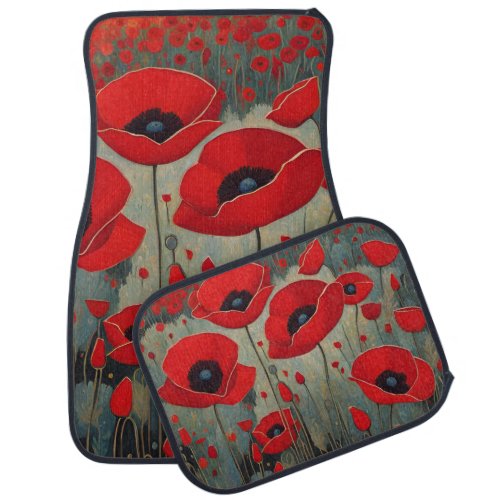 The Poppies Car Floor Mat