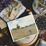 The Poppy Field near Argenteuil by Claude Monet Postcard<br><div class="desc">Claude Monet painted The Poppy Field in 1873 on his return from the United Kingdom (in 1871) when he settled in Argenteuil with his family until 1878. It was a time that provided the artist with great fulfillment as a painter, despite the failing health of Camille. Claude Monet painted The...</div>