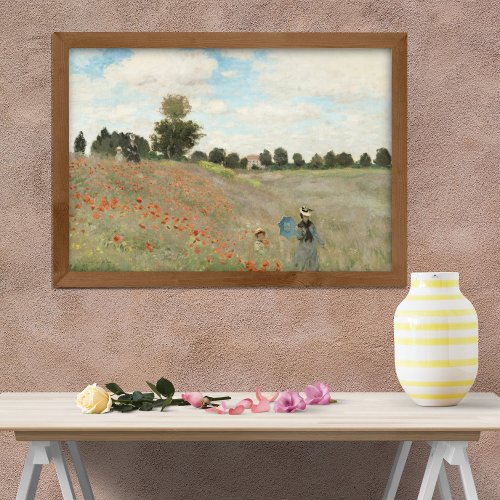 The Poppy Field near Argenteuil by Claude Monet Poster
