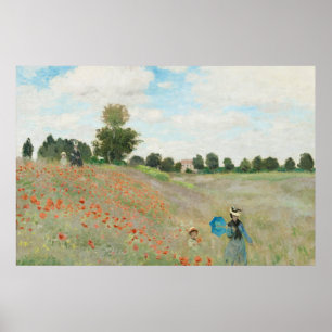 The Poppy Field near Argenteuil by Claude Monet Poster