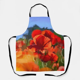 The poppy house - oil painting