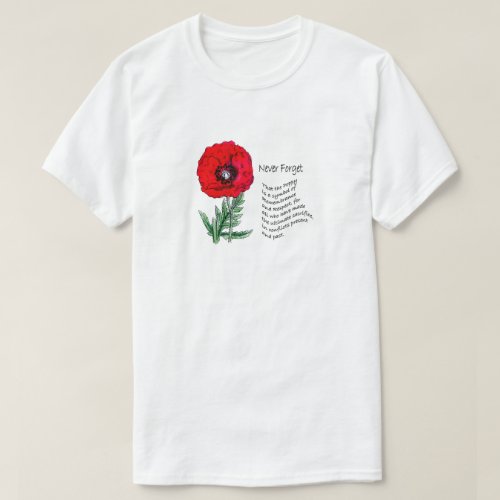 The Poppy Remembrance Day T_Shirt
