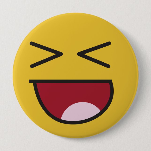 The popular LOL emoji Pinback Button (Front)